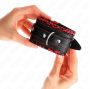 KINK - PULSO FORRO DE PELE VERMELHO / PRETO AJUSTÁVEL 17-29 CM X 6 CM