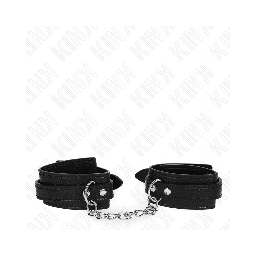 KINK - SNAKE PATTERN WRIST RESTRAINTS BLACK ADJUSTABLE 20-28 CM X 5.4 CM