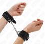 KINK - SNAKE PATTERN WRIST RESTRAINTS BLACK ADJUSTABLE 20-28 CM X 5.4 CM