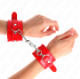 KINK - MANCHETTES BRILLANTES ROUGE AJUSTABLES 23-33 CM