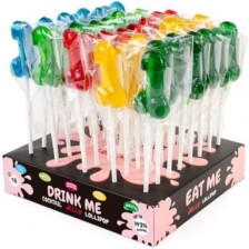 SECRETPLAY - DISPLAY ASSORTMENT PENIS LOLLIPOPS WITH ALCOHOL 40 UNITS