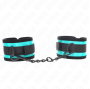 KINK - KLETT- UND SCHLEIFEN-HANDFESSELN AUS NYLON SCHWARZ-BLAU VERSTELLBAR 18-32 CM X 5 CM