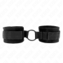 KINK - MANCHETTES DÉBUTANT FOURRURE 25 CM AVEC O-RING 4 CM NOIR AJUSTABLE 15-25 CM
