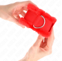 KINK - PULSO FORRO PELUDO VERMELHO AJUSTÁVEL 17-31 CM X 7 CM