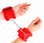 KINK - PULSO FORRO PELUDO VERMELHO AJUSTÁVEL 17-31 CM X 7 CM