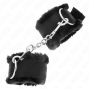 KINK - FURRY LINED WRIST RESTRAINTS BLACK ADJUSTABLE 17-31 CM X 7 CM