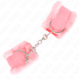 KINK - PELZGEFÜTTERTE HANDGELENKFESSELN ROSA VERSTELLBAR 17-31 CM X 7 CM