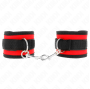 KINK - RETENÇÕES DE PULSO NYLON BIND HOOK&LOOP VERMELHO-PRETO MODELO 2 AJUSTÁVEL 18-35 CM X 6 CM