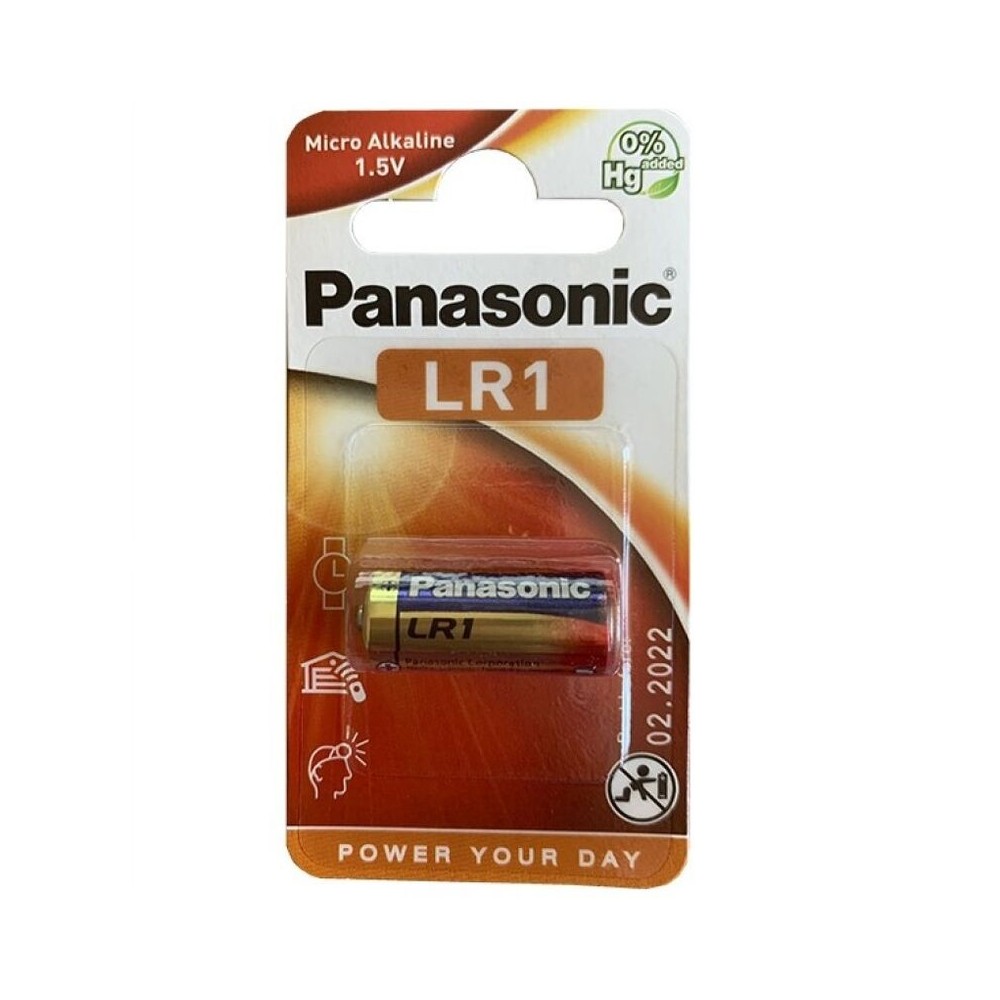 PANASONIC - ALCALINE BATTERY LR1 1.5V BLISTER 1 PACK