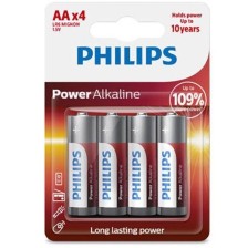 PHILIPS - POWER ALKALINE BATTERY AA LR6 PACK 4