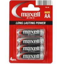 MAXELL - PILA SALINA MANGANESO AA R6 * 4 UNIT