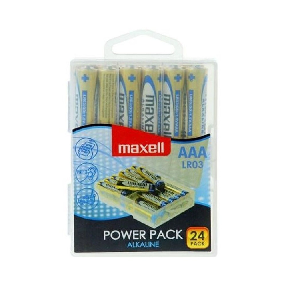 MAXELL - ALKALINE BATTERY AAA LR03 PACK * 24 BATTERIES