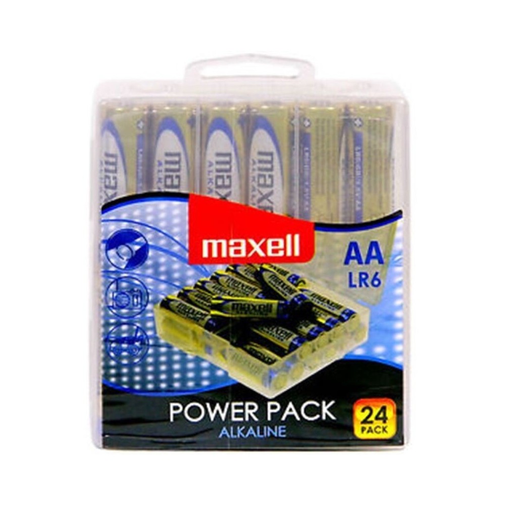 MAXELL - ALKALINE BATTERY AA LR6 PACK * 24 BATTERIES