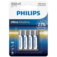 PHILIPS - BATTERIA ULTRA ALCALINA AAA LR03 4 UNITÀ