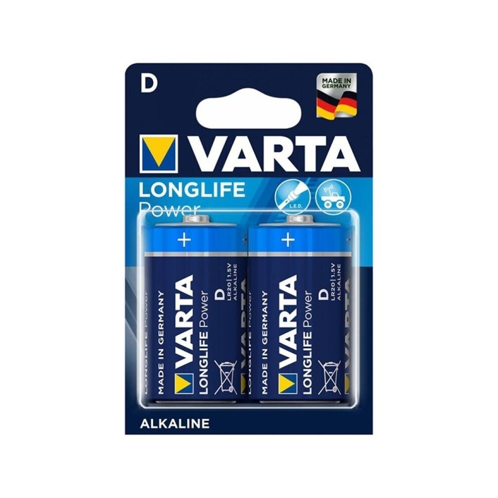 VARTA - LONGLIFE POTÊNCIA ALCALINA BATERIA D LR20 2 UNIDADE