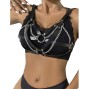 SUBBLIME - 953713 CEINTURE PUNK BONDAGE BOUCLE MÉTAL NOIRE TAILLE UNIQUE
