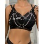 SUBBLIME - 953713 CINTURA PUNK BONDAGE FIBBIA METALLO NERA TAGLIA UNICA