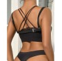 SUBBLIME - 953713 CEINTURE PUNK BONDAGE BOUCLE MÉTAL NOIRE TAILLE UNIQUE