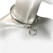 METAL HARD - BDSM NECKLACE WITH RING 18CM