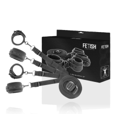 FETISH SUBMISSIVE - CUFF AND TETHER SET WITH NEOPRENE LINING