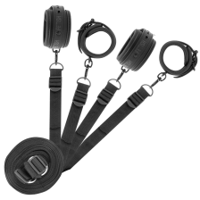 FETISH SUBMISSIVE - CUFF AND TETHER SET WITH NEOPRENE LINING