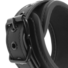 FETISH SUBMISSIVE - COLLAR AND WRIST CUFFS VEGAN LEATHER WITH NEOPRENE LINING