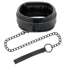 DARKNESS - FULL BLACK COLLAR WITH LEASH