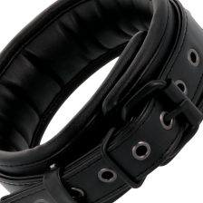 DARKNESS - VOLLSTNDIG SCHWARZES HALSBAND MIT LEINE