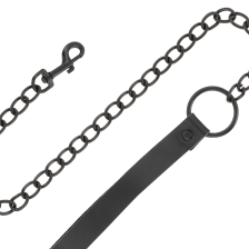 DARKNESS - FULL BLACK COLLAR WITH LEASH