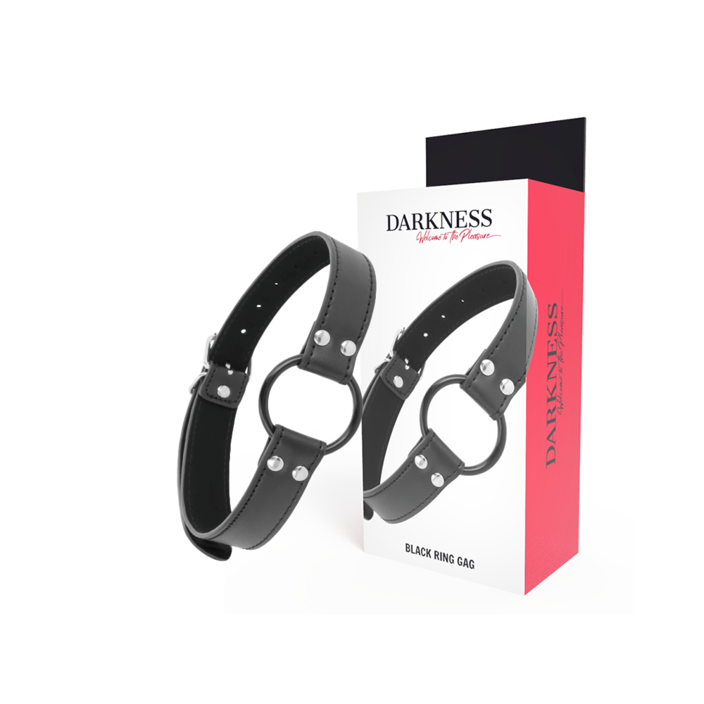 DARKNESS - BLACK GAG RING 3.6 CM