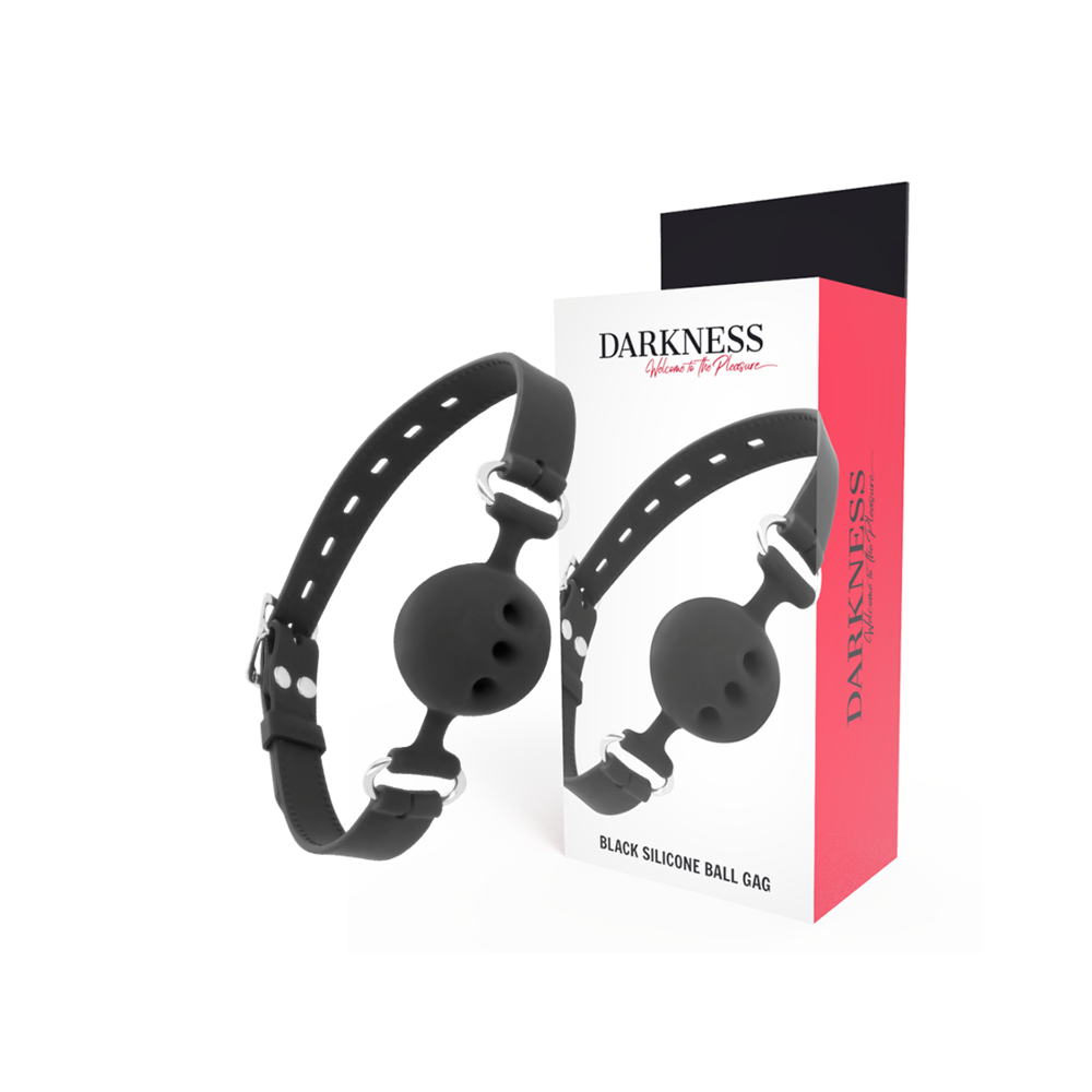 DARKNESS - BLACK BREATHABLE SILICONE GAG