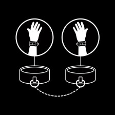 FETISH SUBMISSIVE - MANETTE IN PELLE VEGANA CON FODERA IN NEOPRENE