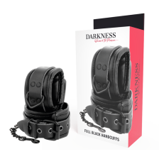 DARKNESS - LEATHER WRIST RESTRAINTS BLACK