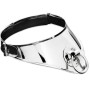 METAL HARD - COLLARE DI CONTENIMENTO RIGIDO IN METALLO CON ANELLO E LUCCHETTO 12,5 CM