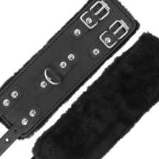 DARKNESS - WRIST RESTRAINTS BLACK WITH FUR