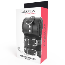 DARKNESS - WRIST RESTRAINTS BLACK WITH FUR