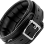 DARKNESS - BLACK SOFT COLLAR WITH LEASH LEATHER