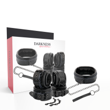 DARKNESS - LEATHER AND HANDCUFFS BLACK