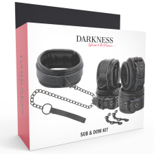 DARKNESS - LEATHER AND HANDCUFFS BLACK