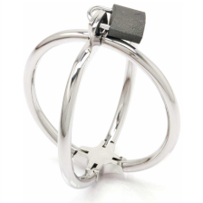 METAL HARD - CRISS CROSS HANDCUFF STAINLESS STEEL RESTRAINTS