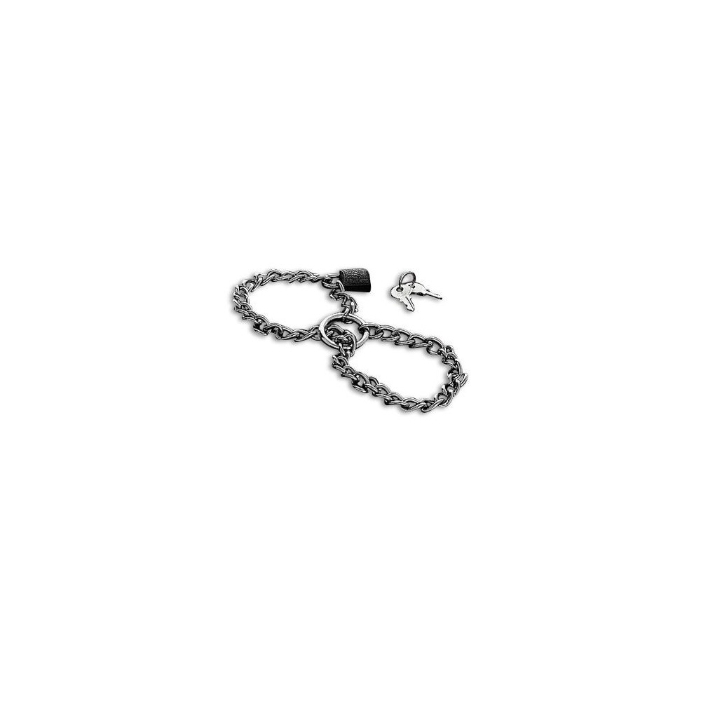 METAL HARD - HANDCUFFS WITH STAINLESS STEEL CHAIN.