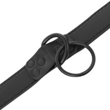 DARKNESS - THIN BLACK FULL COLLAR WITH LEASH