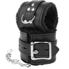 DARKNESS - LOVE CUFFS WRIST WITH FUR BLACK