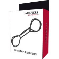 DARKNESS - 100 % BAUMWOLLE HANDGELENK- ODER KNÖCHEL-MANSCHETTEN SCHWARZ