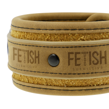 FETISH SUBMISSIVE ORIGEN - VEGAN LEATHER HANDCUFFS WITH NEOPRENE LINING