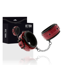 FETISH SUBMISSIVE DARK ROOM - HANDCUFFS VEGAN LEATHER WITH NEOPRENE LINING