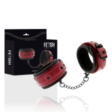 FETISH SUBMISSIVE DARK ROOM - POLSINI ALLA CAVIGLIA IN PELLE VEGANA CON FODERA IN NEOPRENE