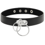 COQUETTE CHIC DESIRE - DOPPELRING-HALSBAND AUS VEGANEM LEDER
