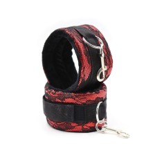 OHMAMA FETISH - SHORT VELVET LACE WRIST RESTRAINTS NYLON