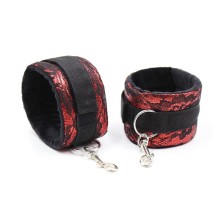 OHMAMA FETISH - SHORT VELVET LACE WRIST RESTRAINTS NYLON